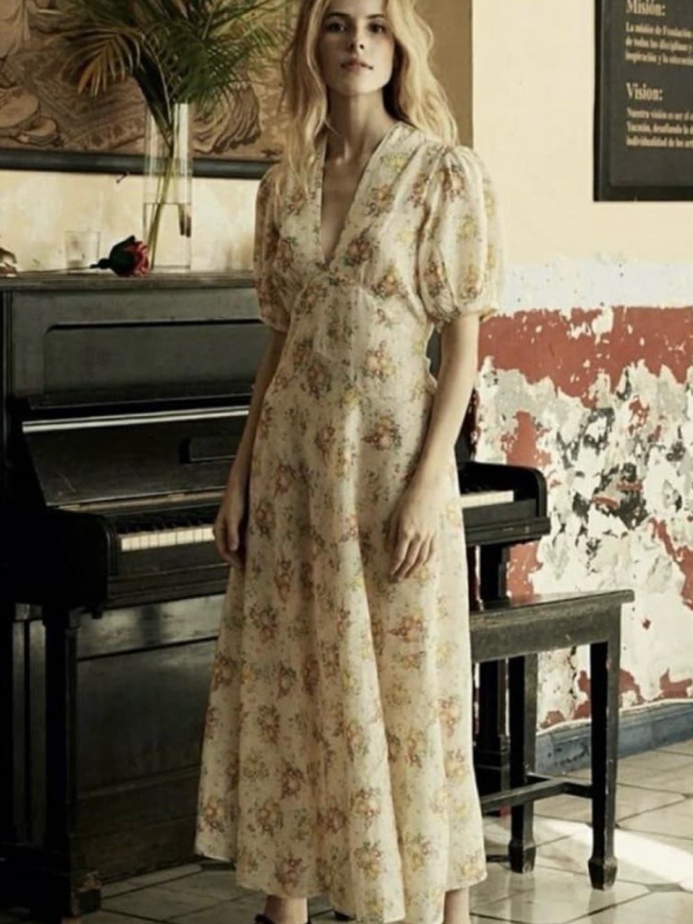 RARE Doen Wisteria Dress ~ Orchard Botanical XS